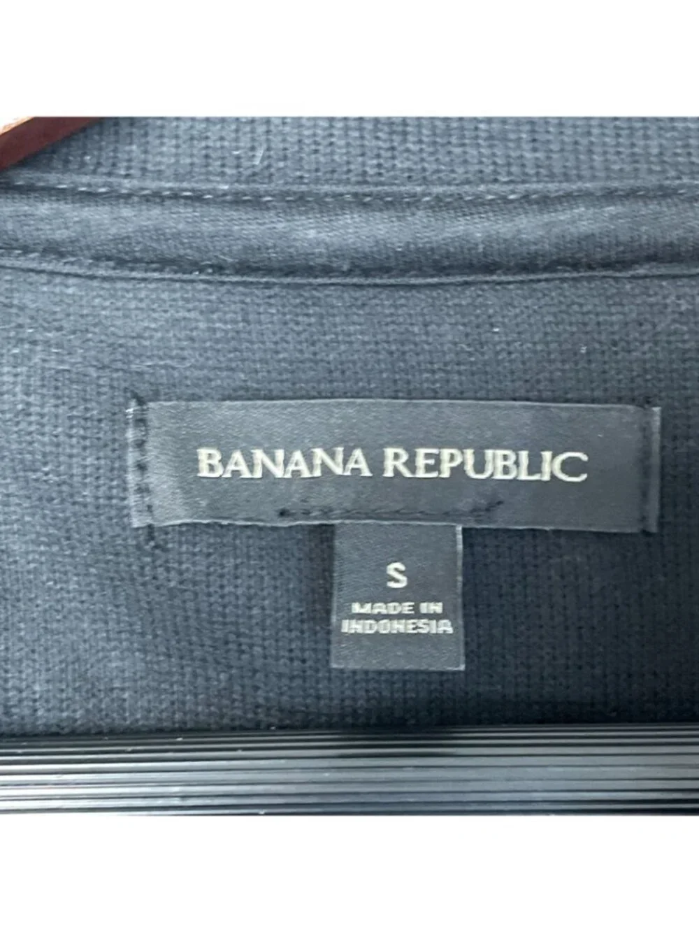 Banana Republic Men's S Black Half-Zip Pullover Sweatshirt Cotton Blend d1797